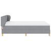 vidaXL Boxspringbett mit Matratze Hellgrau 140 x 200 cm Stoff