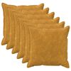 vidaXL Kissenbezug 6 stk. HOUTEN Gelb 55 x 55 cm Mikrofaser Fleece