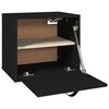 vidaXL Wandschrank Schwarz 40x30x35 cm Massivholz Kiefer