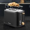 Bestron Toaster ATO850BW 800 W Schwarz Holz