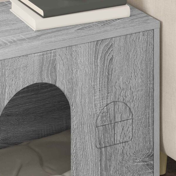 vidaXL Katzenhaus Graues Sonoma 51 x 30 x 52 cm Holzwerkstoff