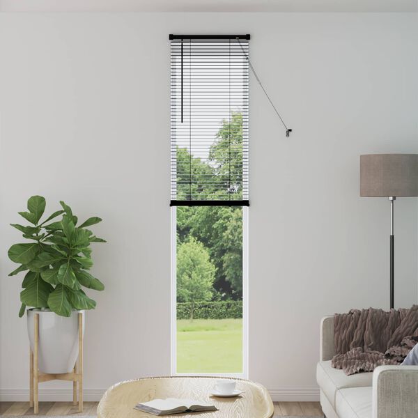 vidaXL Venetianer Jalousie Schwarz 213 x 40 cm PVC