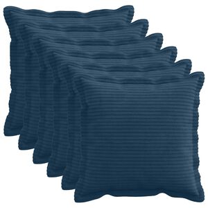 vidaXL Kissenbezug 6 stk. HOUTEN Marineblau 30 x 30 cm Cord