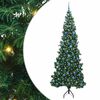 vidaXL Eckiger k&uuml;nstlicher Weihnachtsbaum Gr&uuml;n 240 cm PVC und Metall