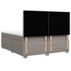 vidaXL Boxspringbett mit Matratze Taupe 200x200 cm Stoff