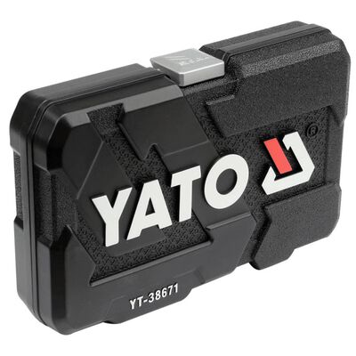 YATO 12-tlg. Steckschlüssel-Set mit Ratsche YT-38671