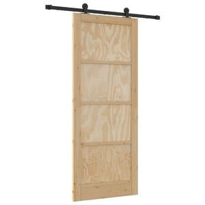 vidaXL Schiebet&uuml;r ORKDAL 86 x 211 cm Massives Kiefernholz Natur
