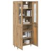 vidaXL Highboard 2 pcs Artisan-Eiche Holzwerkstoff