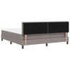 vidaXL Boxspringbett mit Matratze mit LED Taupe 180 x 200 cm Stoff
