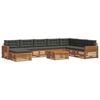 vidaXL Outdoor-Sofagarnitur 9 Stk. Natur und Anthrazit