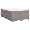 vidaXL Boxspringbett mit Matratze Taupe 140x190 cm Stoff