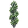 vidaXL K&uuml;nstliche Pflanze Lorbeerbaum mit Topf Gr&uuml;n 120 cm