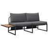 vidaXL Gartensofa mit Kissen Braun 200.5 x 70 x 85.5 cm Metall