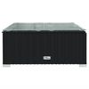 vidaXL 4-tlg. Garten-Lounge-Set mit Auflagen Poly Rattan Schwarz