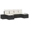 vidaXL Gartensofa-set 6 stk. Schwarz Poly-Rattan
