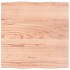 vidaXL Tischplatte 60x60x2 cm Massivholz Eiche Behandelt Baumkante