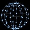 vidaXL Ball mit 192 LEDs 2 pcs Kaltwei&szlig; 31,5 x 31,5 x 32 cm Metall
