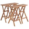 vidaXL Klappbare Barhocker 4 Stk. Massivholz Teak