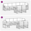 vidaXL Sofagarnituren 8 pcs Natur und Beige Massivholz Akazie