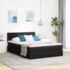 vidaXL Bett mit Stauraum und LED mit LED Schwarz 140 x 200 cm Stoff