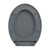 vidaXL Toilettensitz mit Absenkautomatik Grau Oval