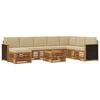 vidaXL Outdoor-Sofagarnitur 7 stk. Natur