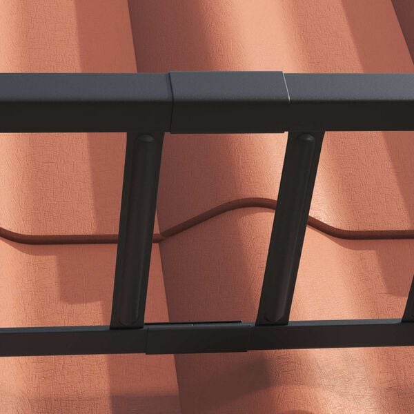 vidaXL Dachschneeschild 1200 x 2,5 x 20 cm Stahl