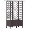 vidaXL Hochbeet mit Rankgitter und Dach Braun 124 x 40 x 142 cm PP