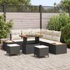vidaXL Gartensofa-set 8 pcs Schwarz Poly-Rattan