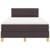 vidaXL Boxspringbett mit Kissen Dunkelbraun 120 x 190 cm Stoff