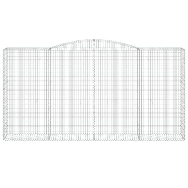 vidaXL Gabionen mit Hochbogen 25Stk. 400x50x200/220cm Verzinktes Eisen