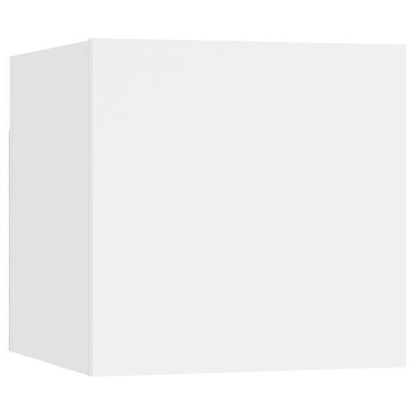 vidaXL 7-tlg. TV-Schrank-Set Wei&szlig; Holzwerkstoff