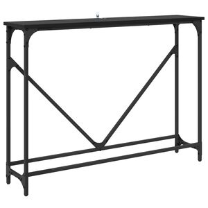 vidaXL Konsolentisch Schwarz Eichen-Optik 102 x 23 x 75 cm