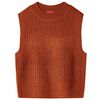 Kinder-Pulloverweste Gestrickt Cognac 92