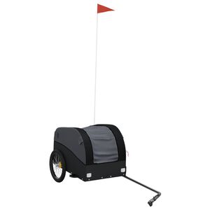 vidaXL Fahrradanh&auml;nger Schwarz 30 kg Eisen