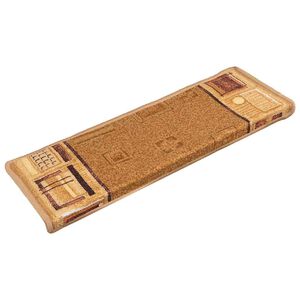 vidaXL Stufenmatten Selbstklebend 15 Stk. 65x21x4 cm Beige