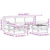 vidaXL Garten-Lounge-Set 6 pcs Wachsbraun Massives Kiefernholz