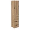 vidaXL Highboard Artisan-Eiche 34,5 x 34 x 90 cm Holzwerkstoff