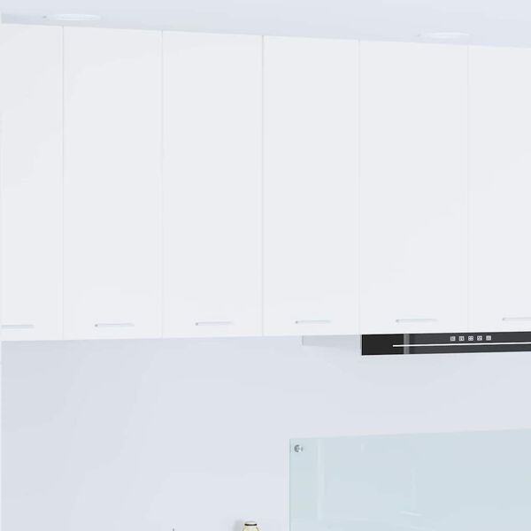 vidaXL H&auml;ngeschrank mit T&uuml;r 2 pcs Wei&szlig; 30 x 31 x 80 cm Holzwerkstoff