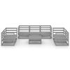 vidaXL 8-tlg. Garten-Lounge-Set Grau Massivholz Kiefer