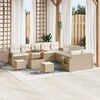 vidaXL Gartensofa-set 13 pcs Beige Poly-Rattan