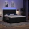 vidaXL Boxspringbett mit Matratze mit LED Schwarz 180 x 200 cm Stoff