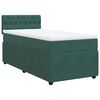 vidaXL Boxspringbett mit Matratze Dunkelgrün 90x200 cm Samt