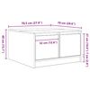 vidaXL Couchtisch mit Schubladen Schwarz Eichen-Optik 70,5x70x40 cm