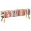 vidaXL Bank 160 cm Mehrfarbig Chindi-Stoff