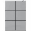 vidaXL Walk-in Duschwand Schwarz 140 x 195 cm Geh&auml;rtetes Glas