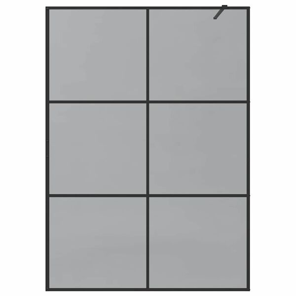 vidaXL Walk-in Duschwand Schwarz 140 x 195 cm Geh&auml;rtetes Glas