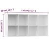 vidaXL Bücherregal/Sideboard Weiß 66×30×130 cm Holzwerkstoff