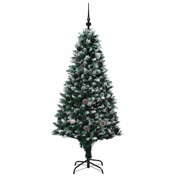 vidaXL K&uuml;nstlicher Weihnachtsbaum mit 300 LEDs mit St&auml;nder Gr&uuml;n 180 cm