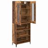 vidaXL Highboard Wandmontiert Altholz 69,5 x 34 x 180 cm Holzwerkstoff